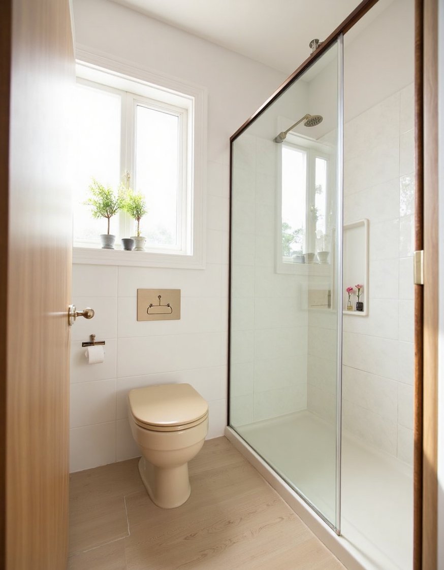 Minimalist bathroom ideas - Tranquil Japandi Small Bathroom: Modern Neutral Design - Small bathroom design ideas: This Japandi-style bathroom is...