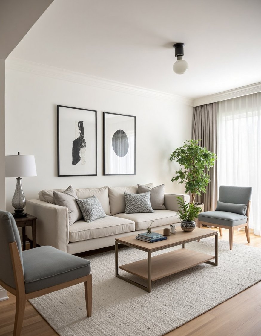 transitional living room ideas - Space-Saving Transitional Living Room Ideas - Small transitional living room ideas: maximize space and...