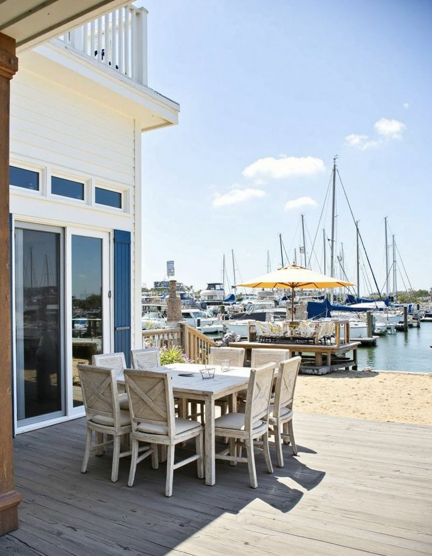 beach hosue patio ideas - Beachfront Deck: Coastal Patio & Backyard Ideas - Beach house patio perfection! This coastal deck is...