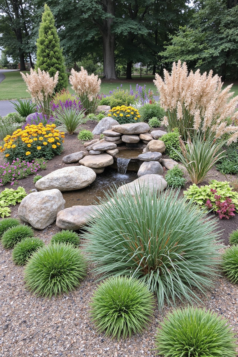 front entry landscaping - Whimsical Front Yard Landscape: Texture, Color, and Charm - Create curb appeal with this whimsical front yard...
