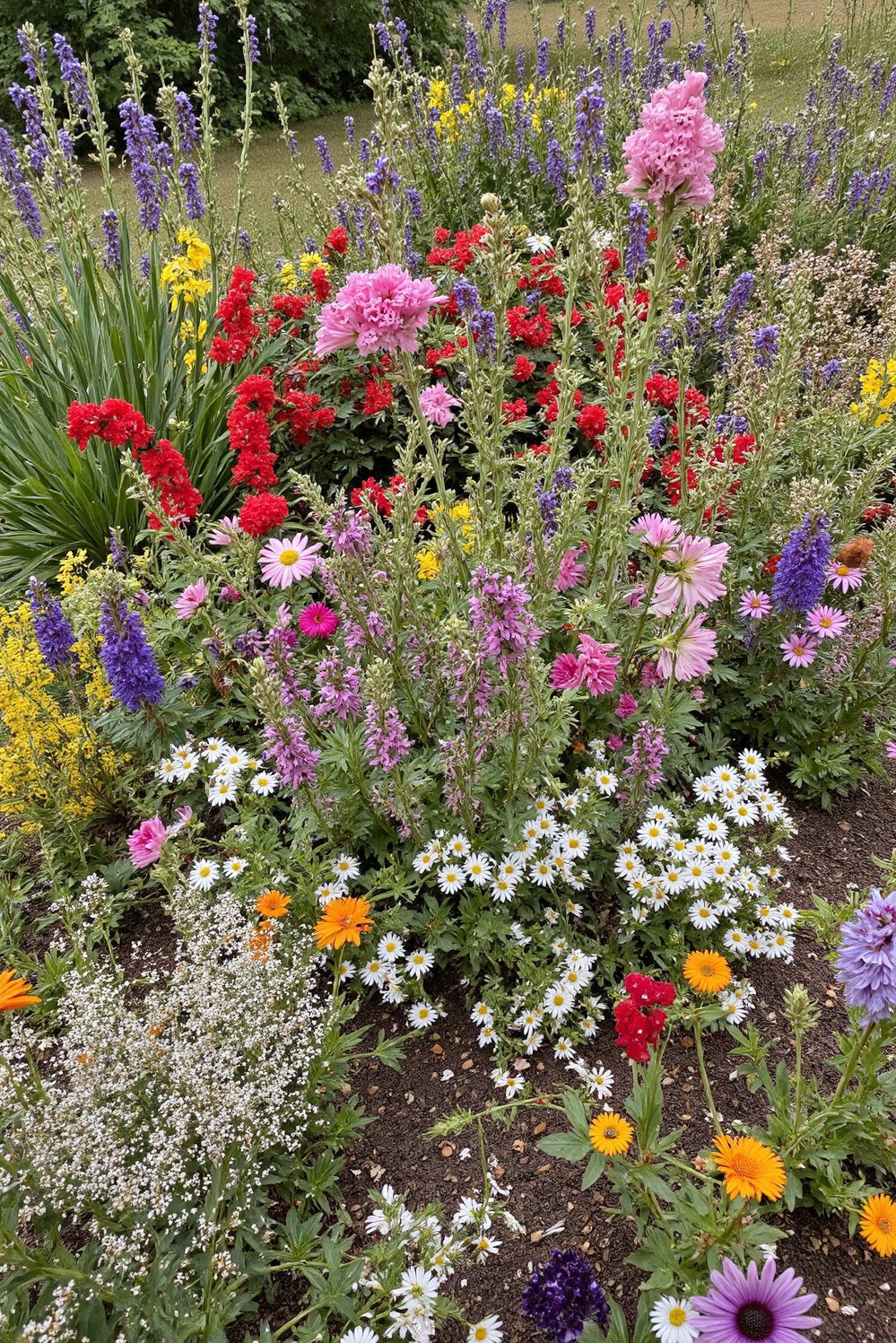 chaos gardening ideas - Harmonious Chaos: A Wildly Beautiful Flower Garden - Wildly beautiful chaos! This wide shot shows a...