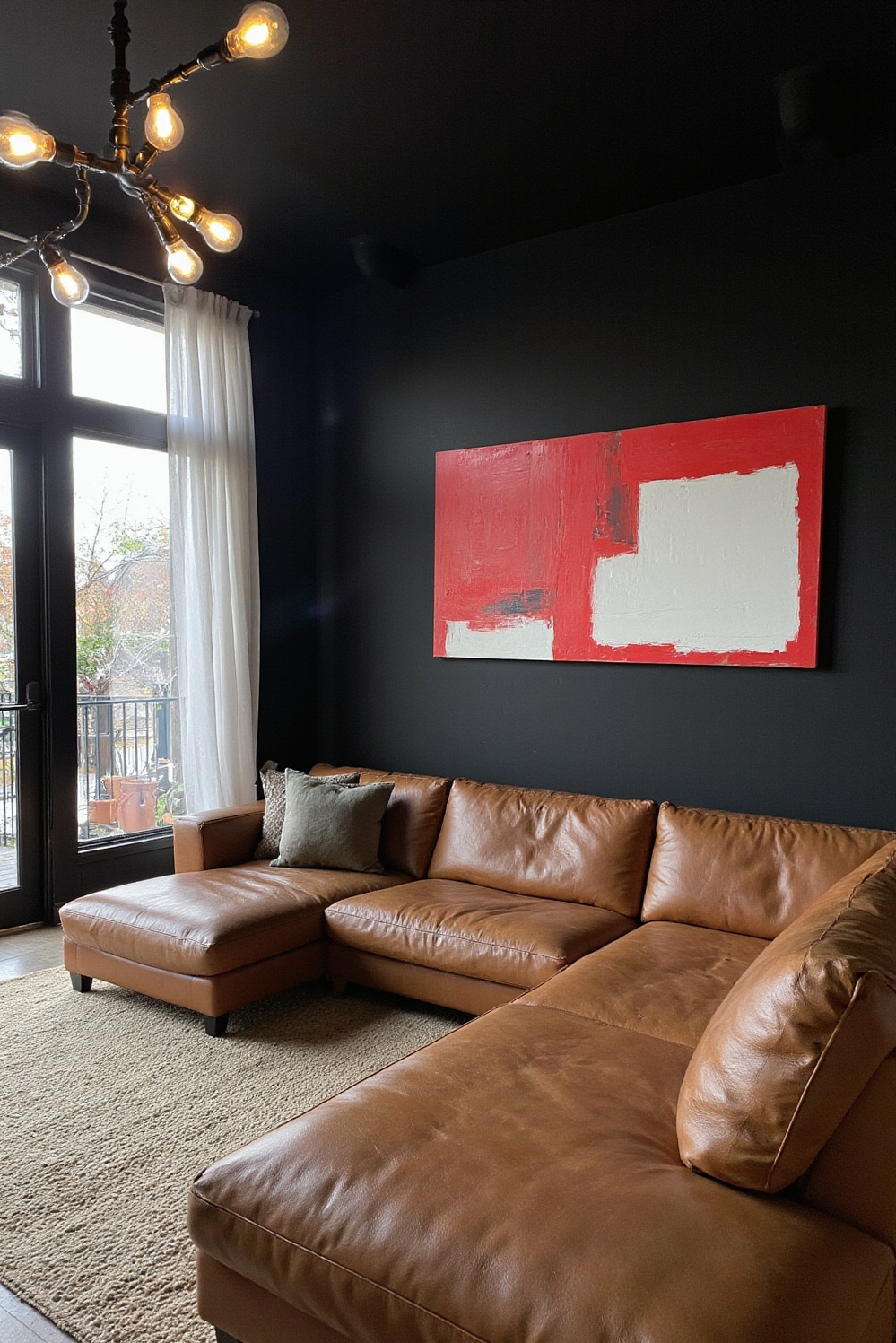 Living room colors ideas - **Bold Living Room Color Ideas** - ### Urban Chic Drama: A Living Room Revelation...