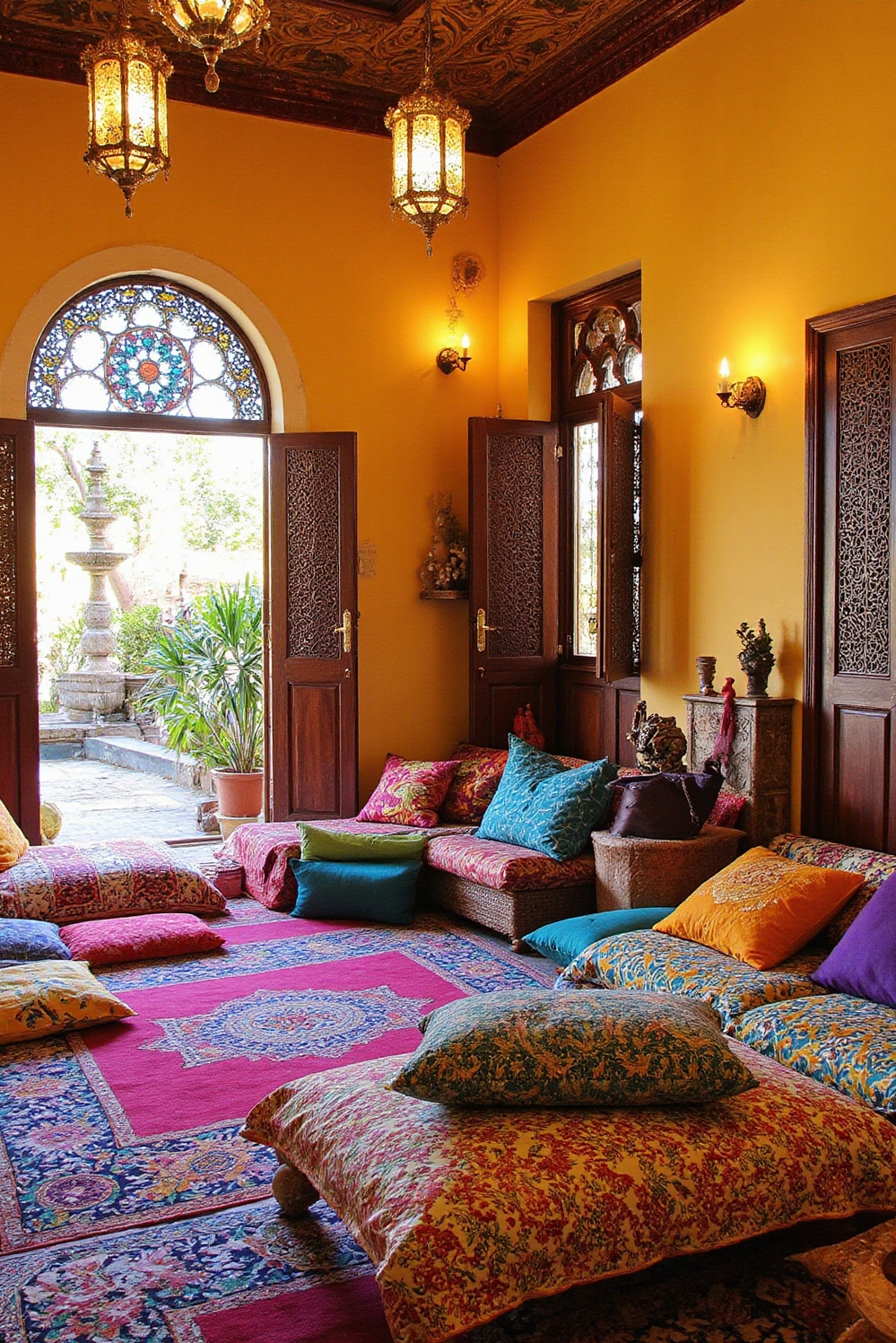 Living room colors ideas - Rich Living Room Color Ideas - ### Saffron Sunshine & Moroccan Magic Sunlight streams...