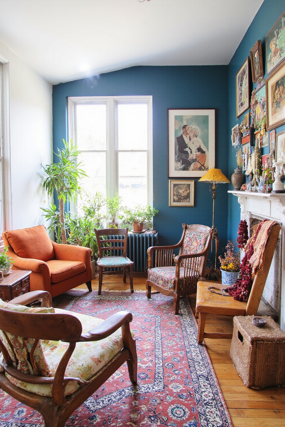 Living room colors ideas - Your Vibrant Peacock Blue Living Room - ### Unleash Your Inner Artist with Eclectic Peacock...