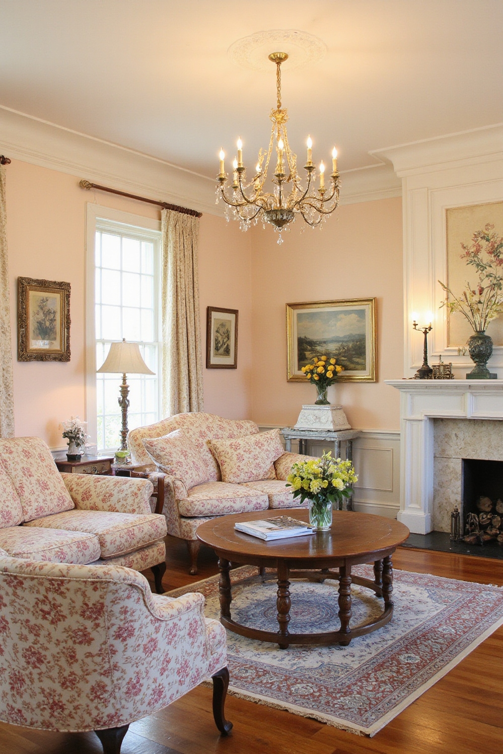 Living room colors ideas - Embrace Creamy Peach Warmth - ### Gentry Charm: A Peach Paradise Soft light...