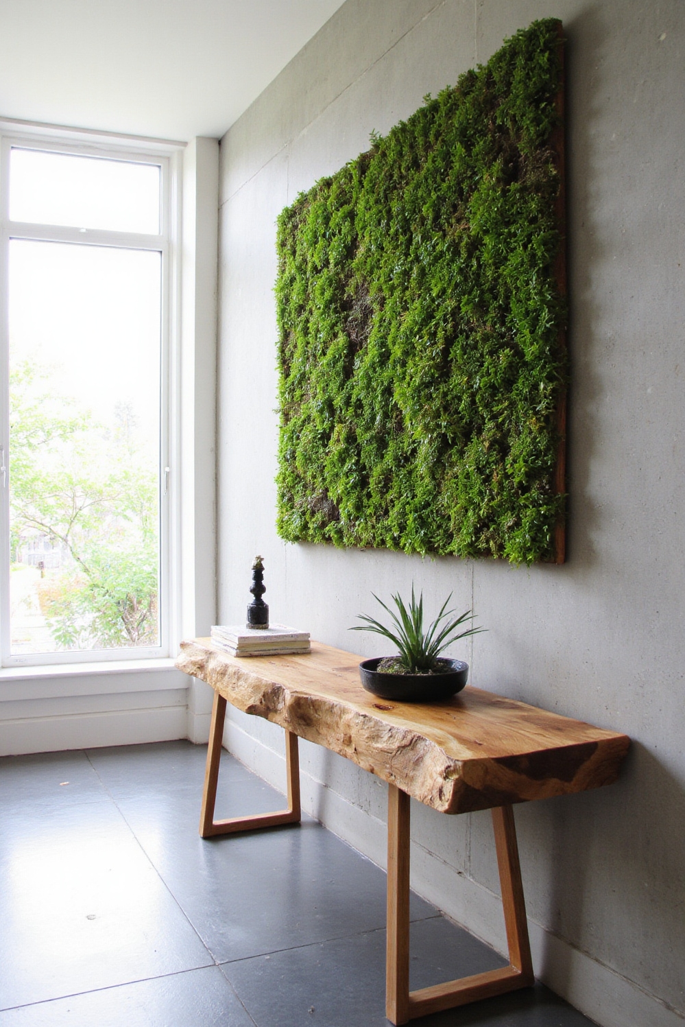end of hallway decor - Hallway Ends: Nature's Focal Point - Lush greenery explodes from the end of this...
