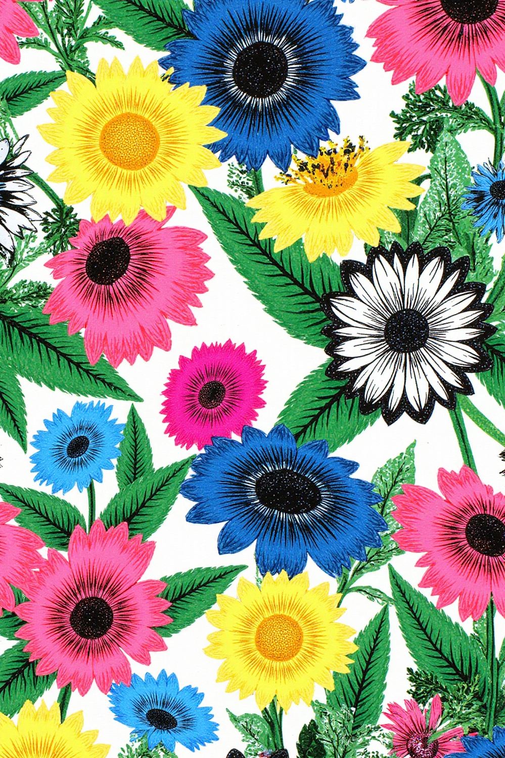 floral wallpaper ideas - Retro Pop Art Flower Power - Dive headfirst into a room exploding with Pop...