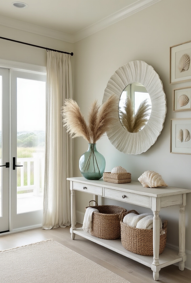 foyer decor ideas - Create Your Coastal Foyer Oasis - Step into a foyer that whispers