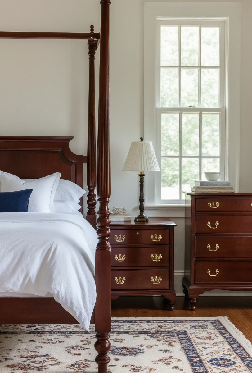 bedroom furniture sets - Crafted Elegance For Your Bedroom - The image presents a bedroom where a dark...