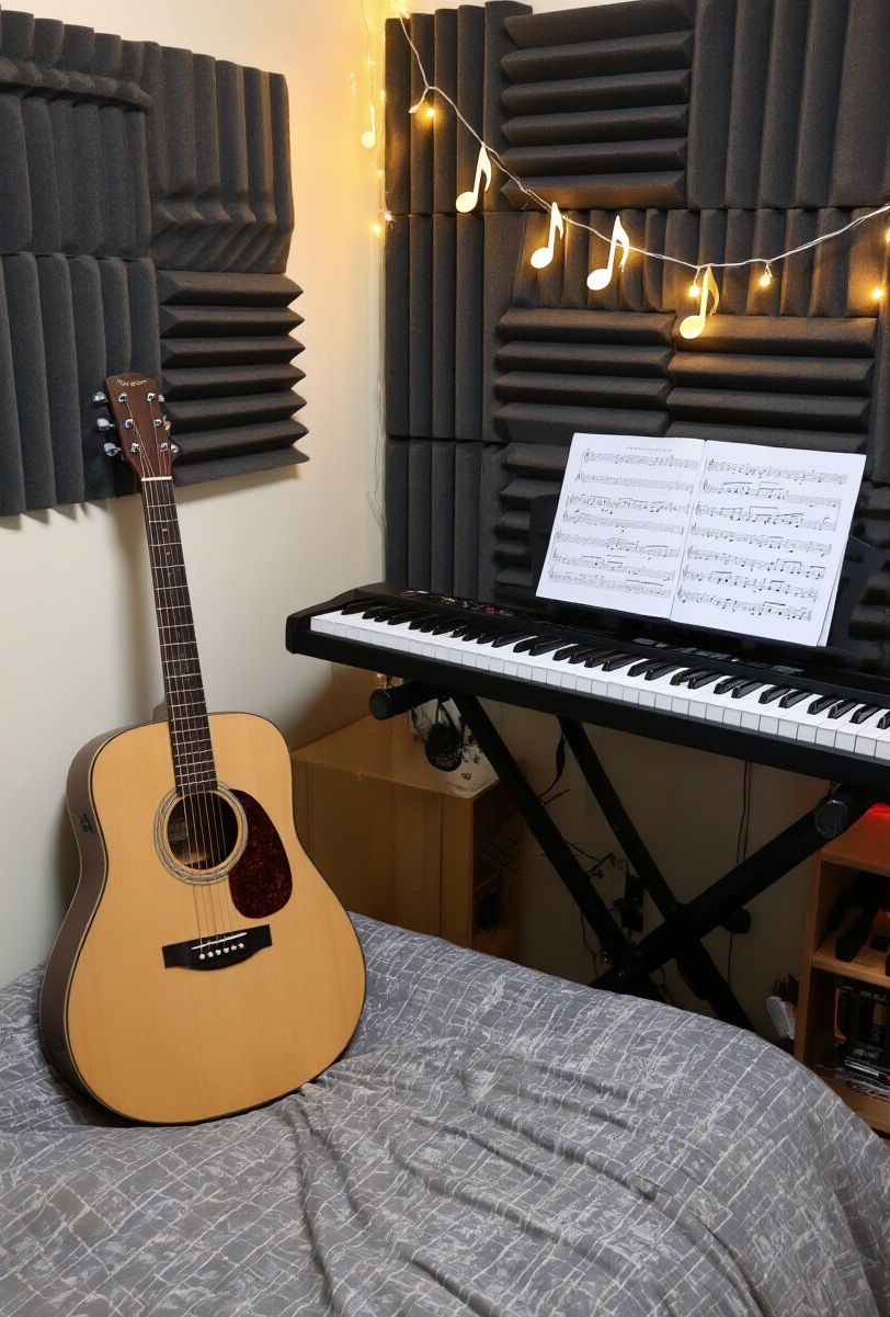 dorm room decor - Set Up Your Sonic Sanctuary - This dorm room sings a sweet song of...