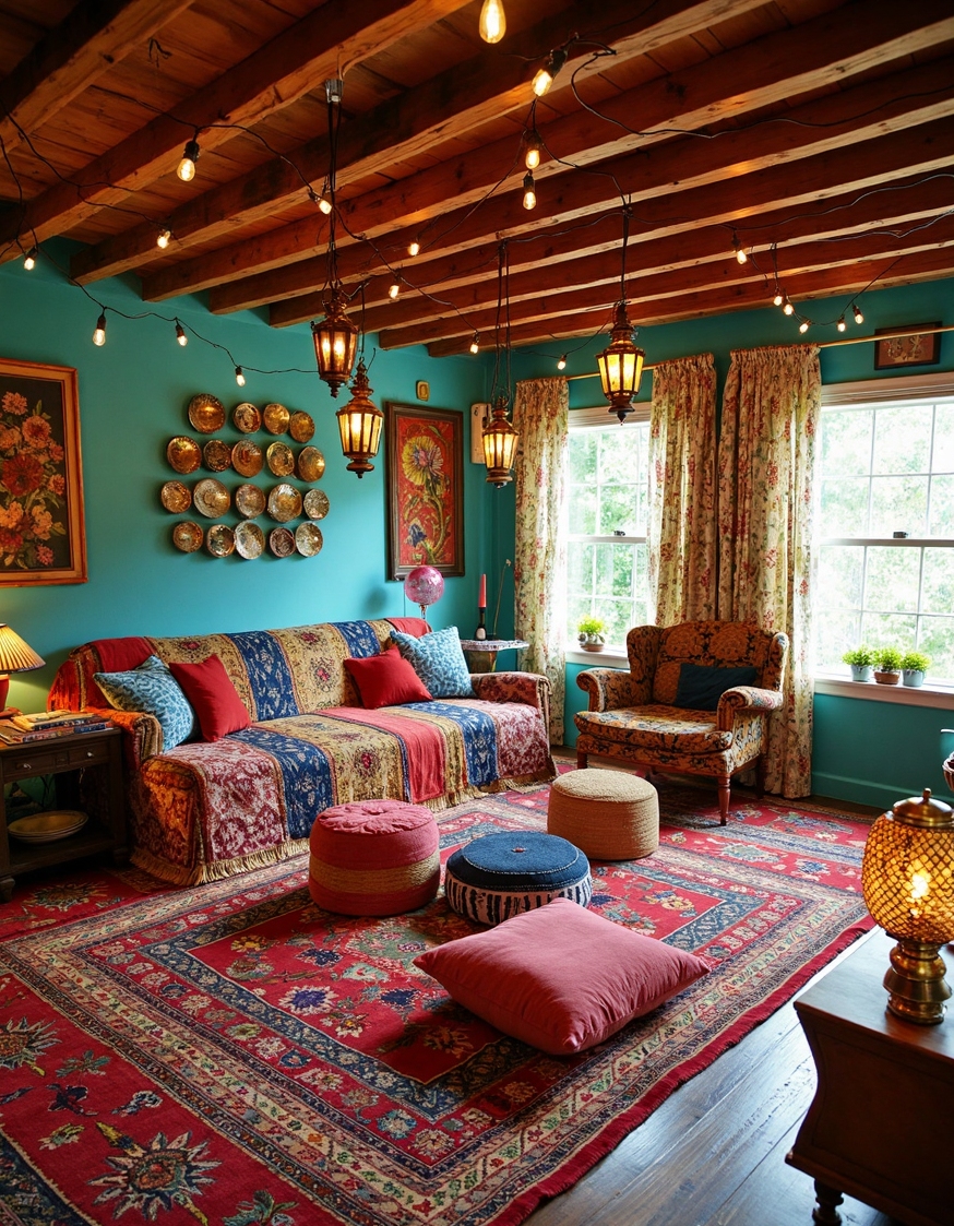 Family Room Design - Unleash Your Eclectic Family Space - Dive into this family room, where a deep...