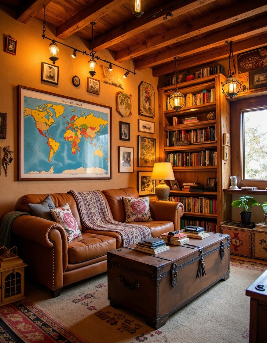 Family Room Design - Family Room: Design For The Adventurer - Sun-drenched parchment walls embrace you as you step...