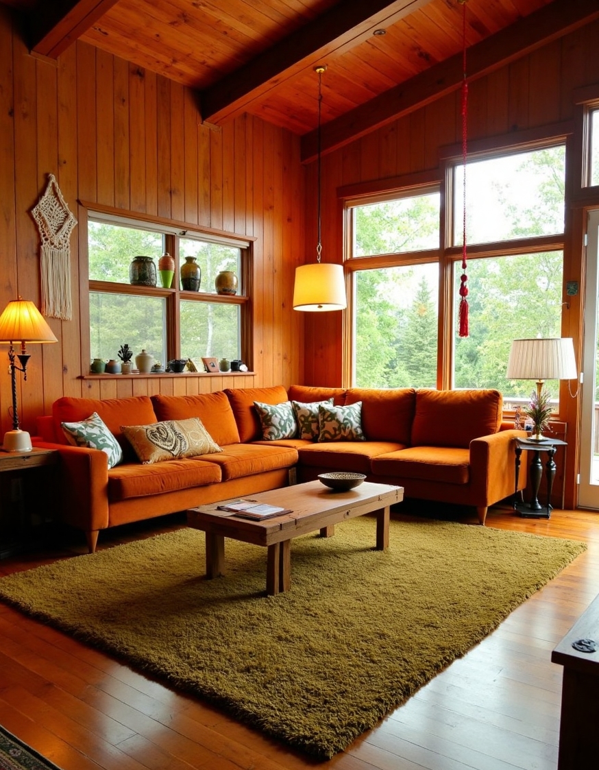 Family Room Design - Groovy Family Room Design - Step back in time to a family room...