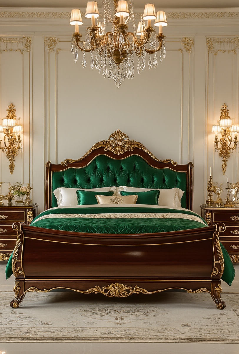 bedroom furniture sets - Regal Bedroom Furniture Sets - bedroom furniture sets - This bedroom radiates opulent charm with a stunning...