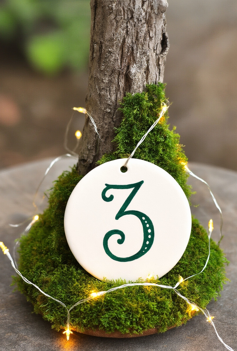 wedding table numbers - Rustic Illuminated Table Numbers - A miniature world of enchantment unfolds with this...