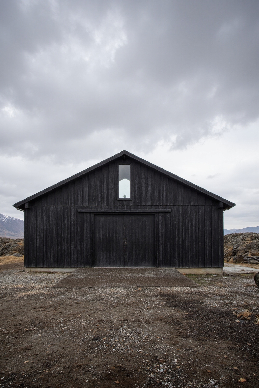 modern barn house - Dark Modern Barn Elegance - Dark, dramatic beauty defines this modern barn house....