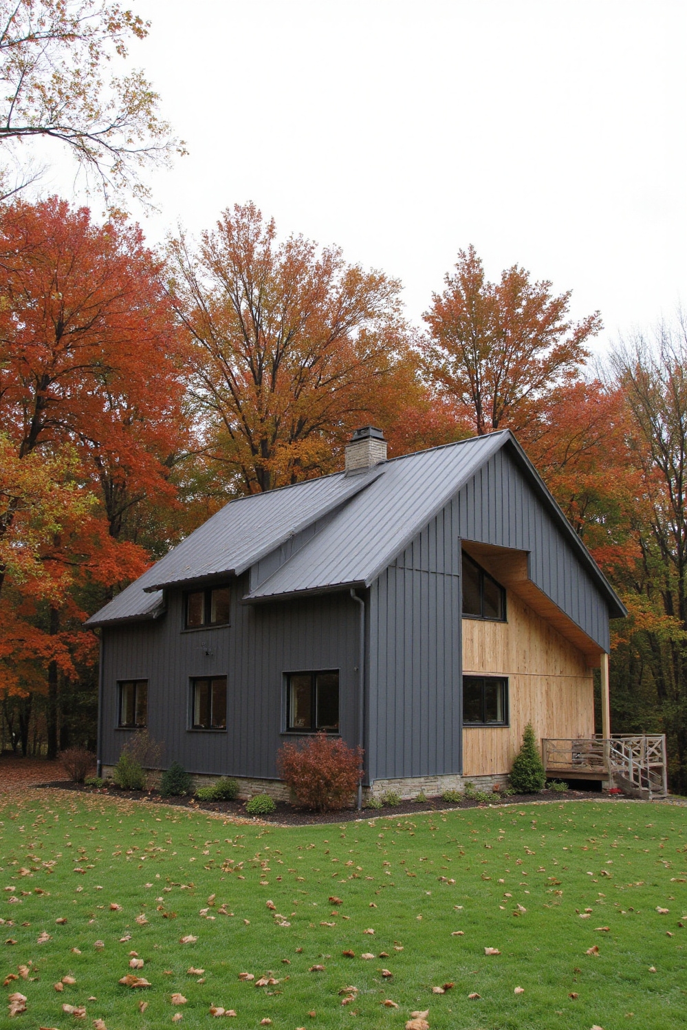 modern barn house - Modern Barns: Gabled Fall Statements - The image captures a modern barn house that...