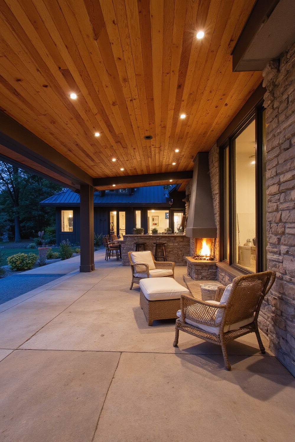 modern barn house - Barn House Indoor-Outdoor Luxury - The camera captures a modern barn house that...