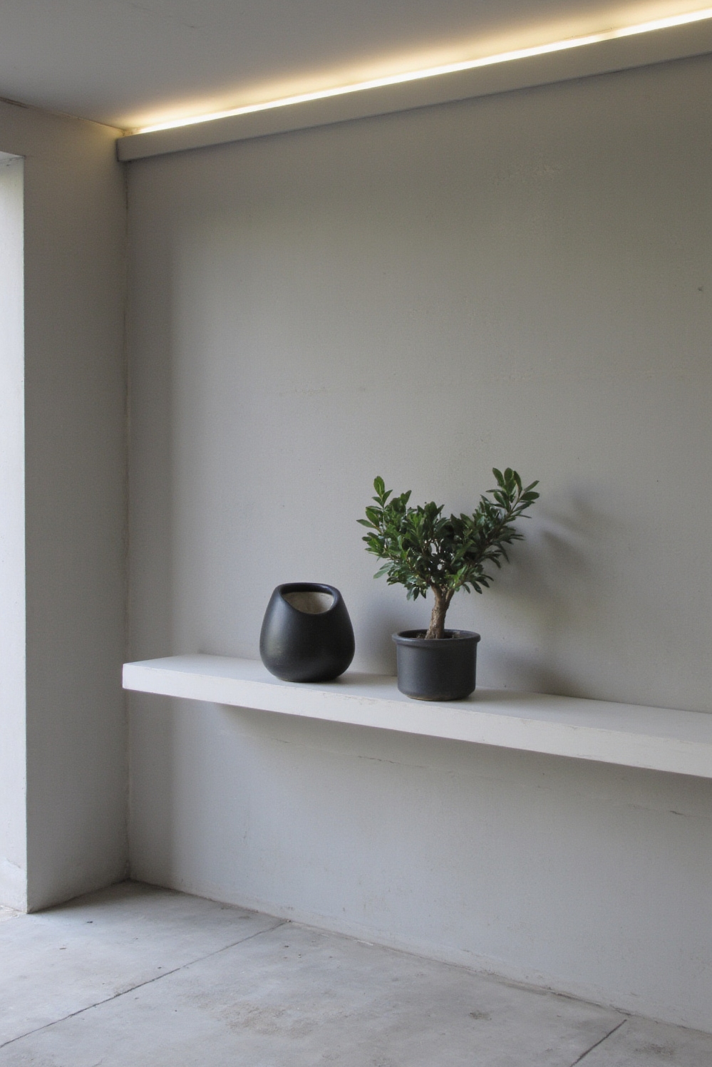end of hallway decor - Modern Hallway End Oasis - The hallway culminates in a study of minimalist...