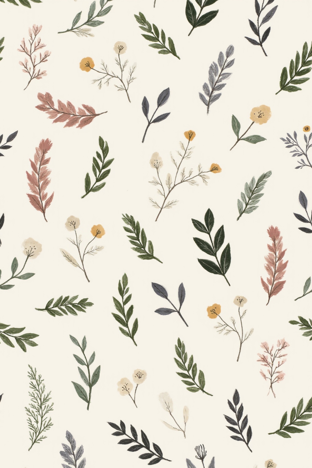floral wallpaper ideas - Modern Nordic Forest Walls - Pale sage green walls whisper tranquility, showcasing a...