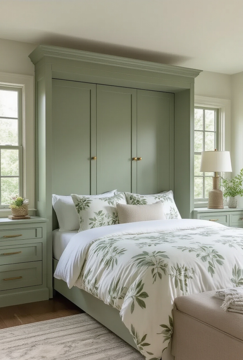 Blog Topic - Seamless Style, Clever Sleep
Seamless Style, Clever Sleep - Muted sage green envelops the transitional-style Murphy bed,...