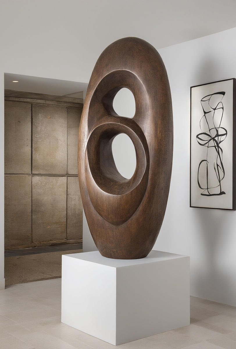 foyer decor ideas - Your Foyer's Sculptural Statement - A gallery-white foyer commands attention with its minimalist...