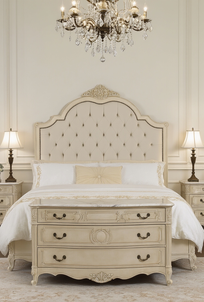 bedroom furniture sets - Sophisticated Bedroom Furniture Sets - This bedroom exudes timeless elegance and offers a...