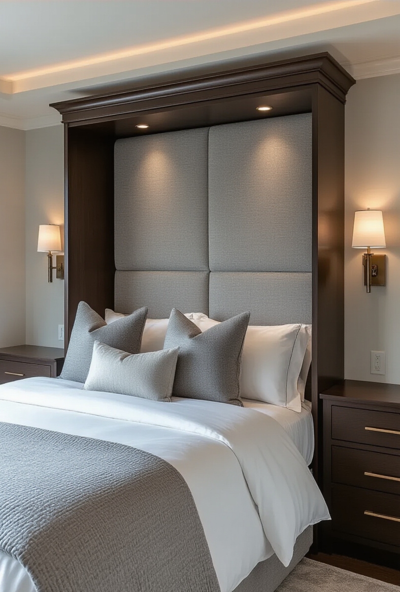 Blog Topic - Sophisticated Murphy Bed Guest Retreat - The camera captures a guest room where sophistication...
