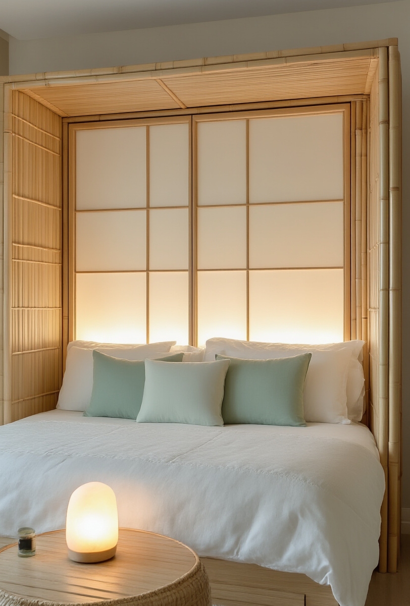 Blog Topic - Hidden Serenity: Your Spa Bed - The Murphy bed instantly soothes with its light,...