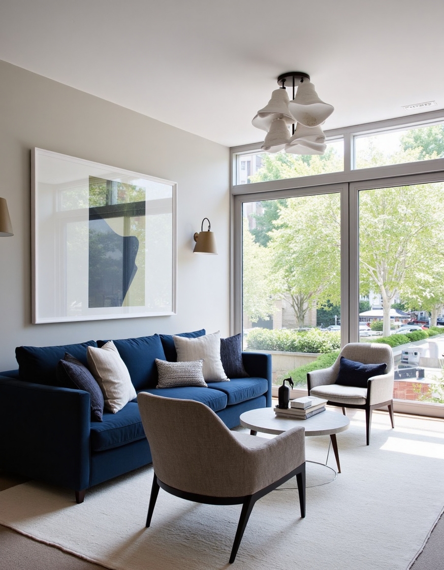 Family Room Design - Retro Family Room Reimagined - Step into a family room where mid-century modern...