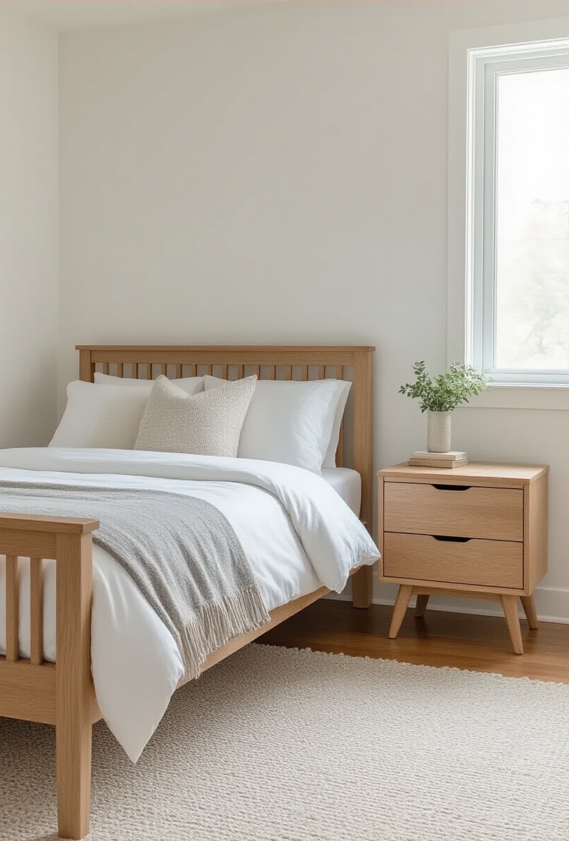 bedroom furniture sets - Create Your Calm Bedroom Retreat - Sunlight streams into this bedroom, illuminating a simple...