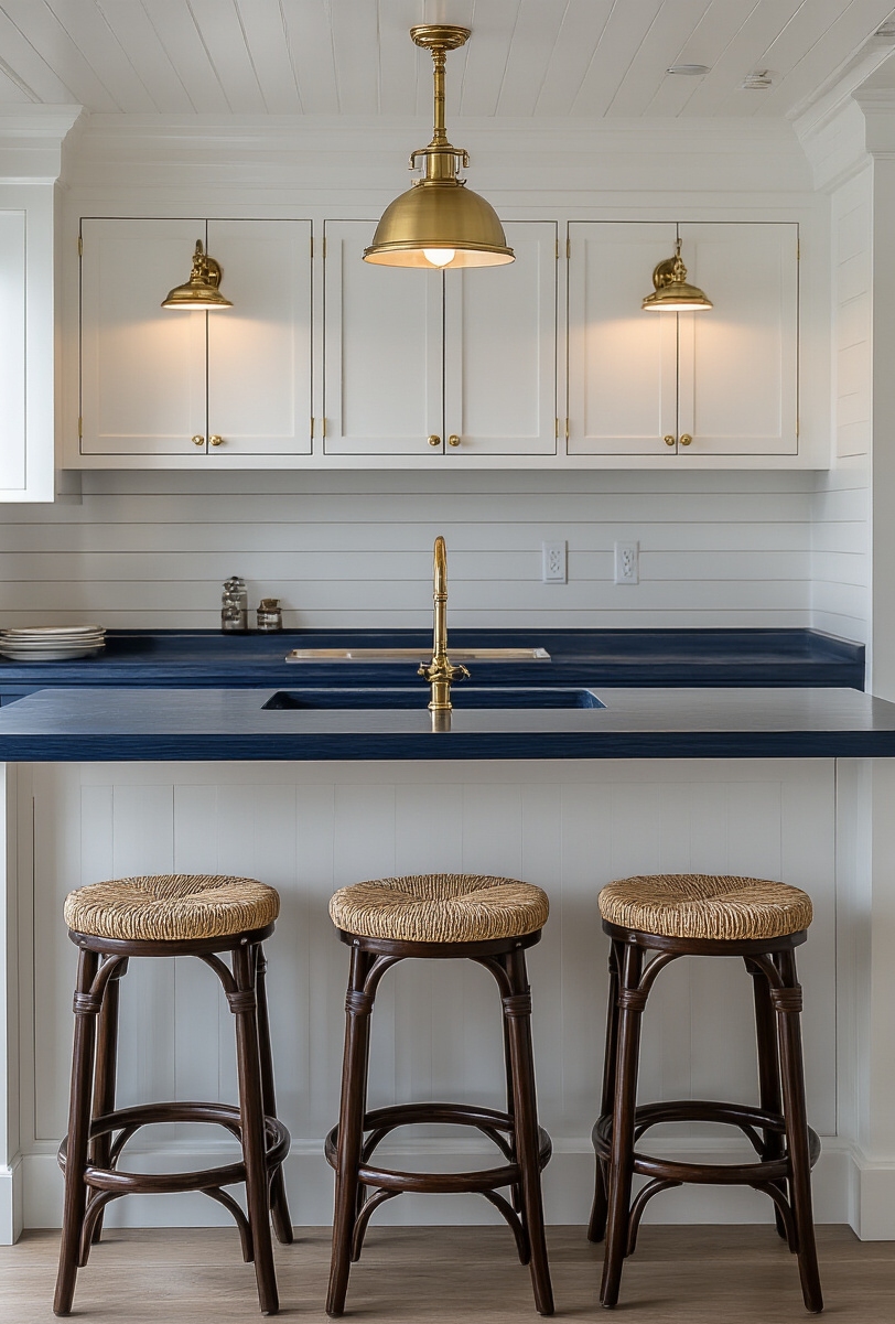 kitchen island seating - Galley Seating: Set Sail - This kitchen island immediately transports you to a...