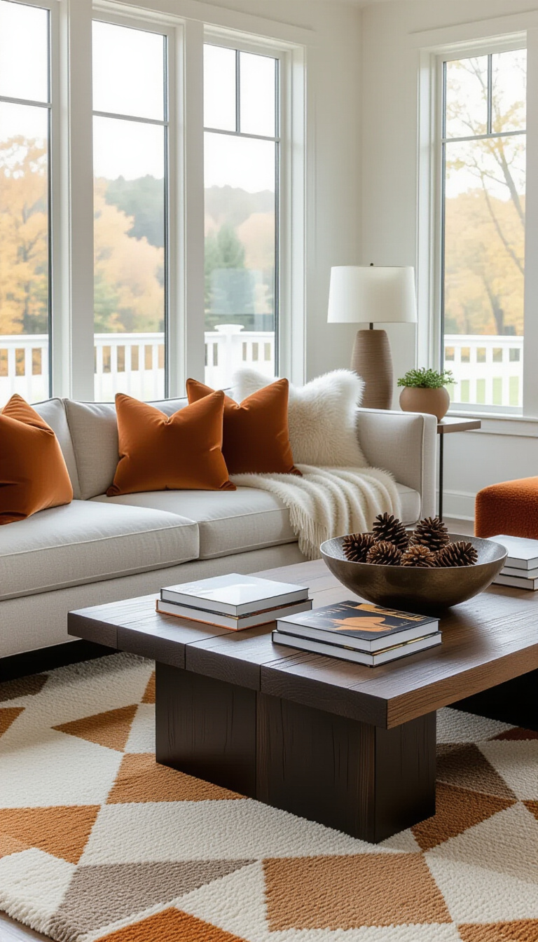 modern fall decor ideas - Coastal Fall: Fresh Decor Ideas - Coastal charm meets autumnal warmth in this inviting...