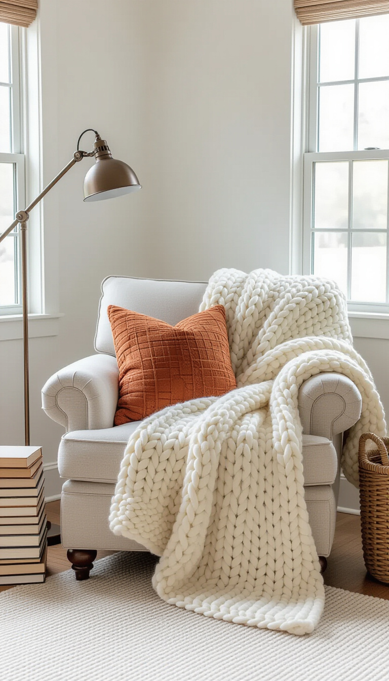 modern fall decor ideas - Cozy Fall Decor: Modern Takes - The living room practically glows with autumn's embrace....