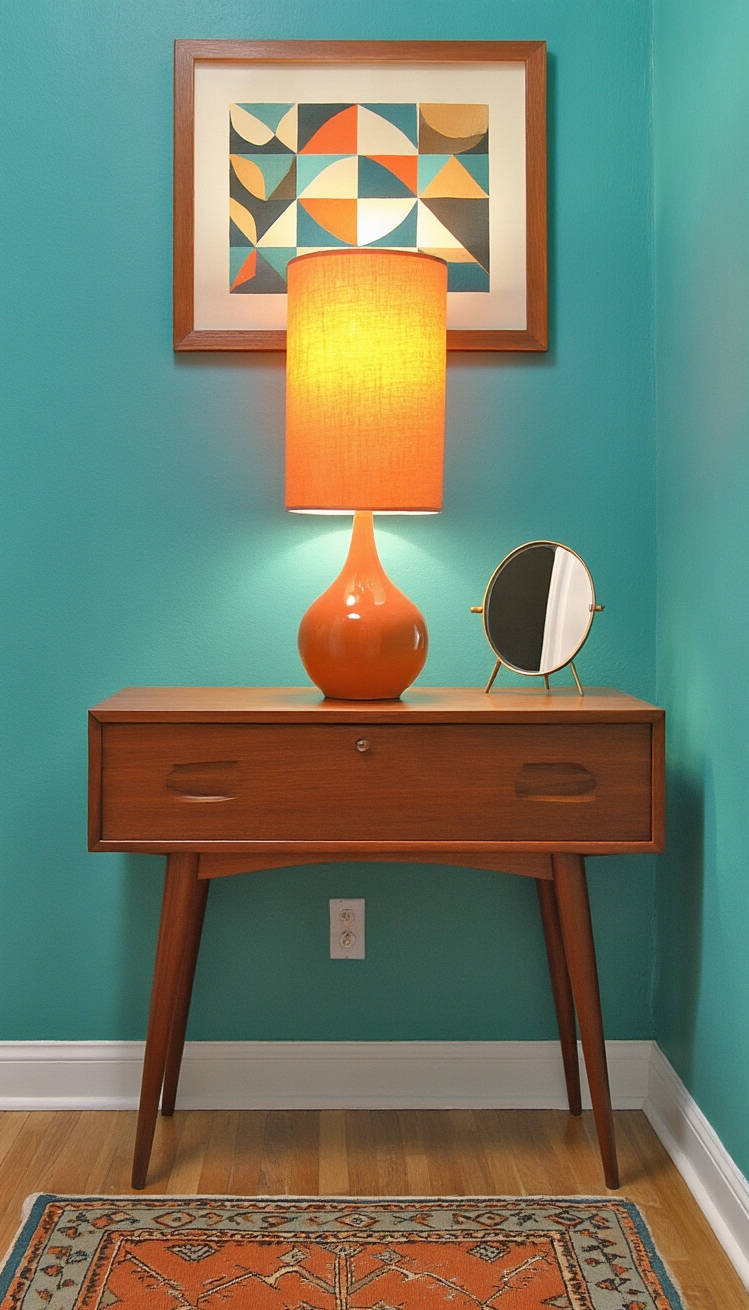 Hallway table ideas - Hallway Table Ideas: Style Your Space - A narrow hallway bursts with personality, anchored by...