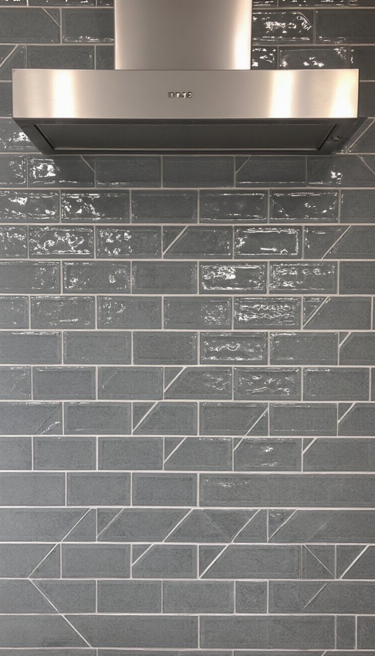 Black Kitchen Inspiration - Herringbone Backsplash: Black Kitchen Upgrade - The black subway tile backsplash immediately grabs your...