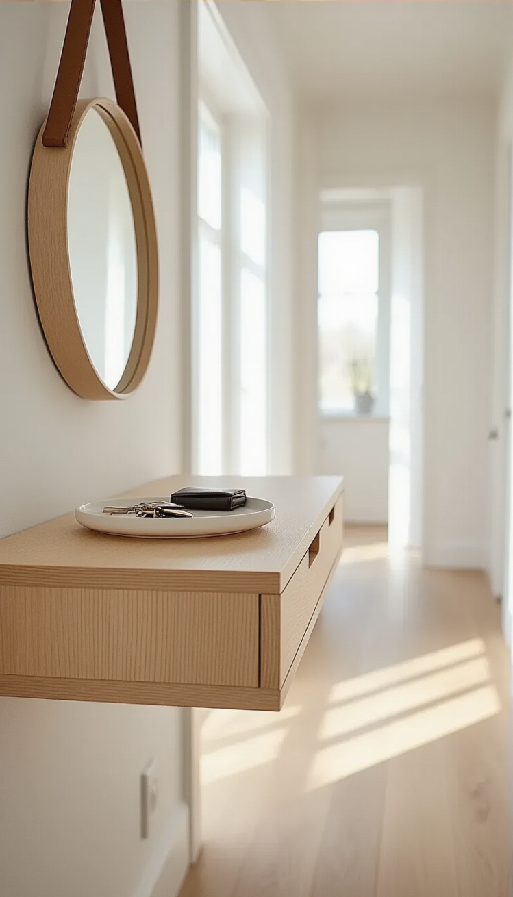 Hallway table ideas - Hallway Table Ideas: Small Space Solutions - A bright, Scandinavian hallway greets you with a...