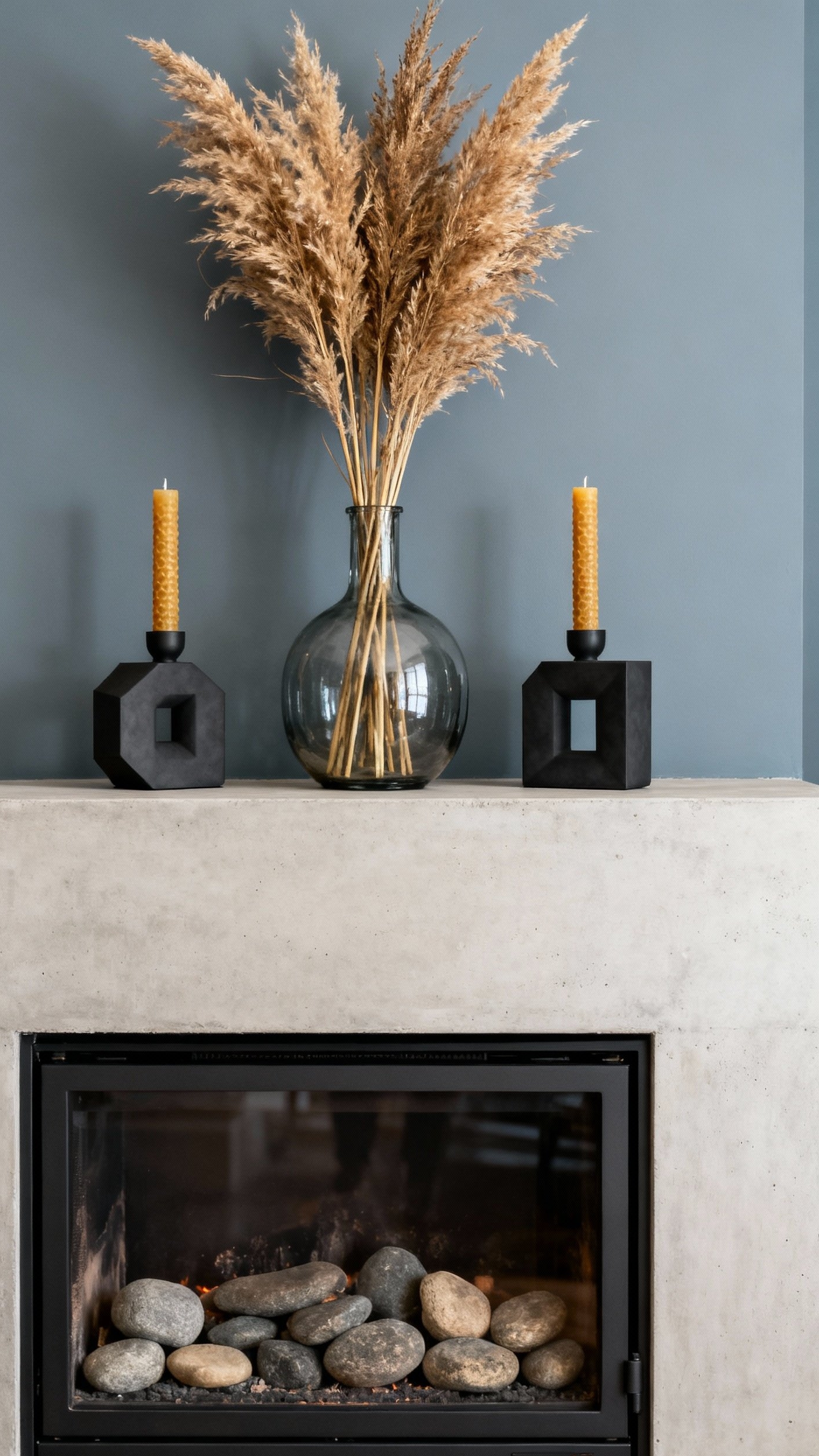 living room modern fall decor ideas - Modern Fall Living Room Refresh - living room modern fall decor ideas - A light-colored concrete mantel immediately draws your eye...