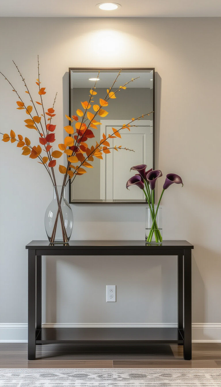 modern fall decor ideas - Fall Decor: Modern Glam Touches - This bathroom elevates fall decor with a touch...