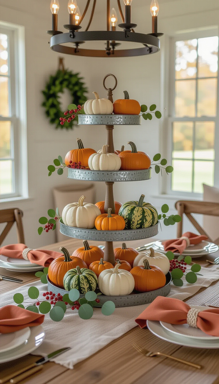 modern fall decor ideas - Fall Decor: Modern Minimalist Style - A long, rectangular wooden tray anchors a stunningly...