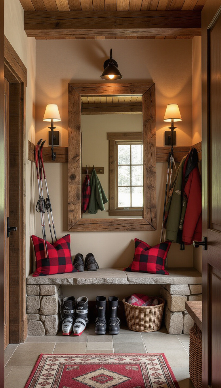 Mud Room With Mirror - Mudroom Mirrors: Style and Function - Mud Room With Mirror - This mudroom instantly transports you to a sun-drenched...