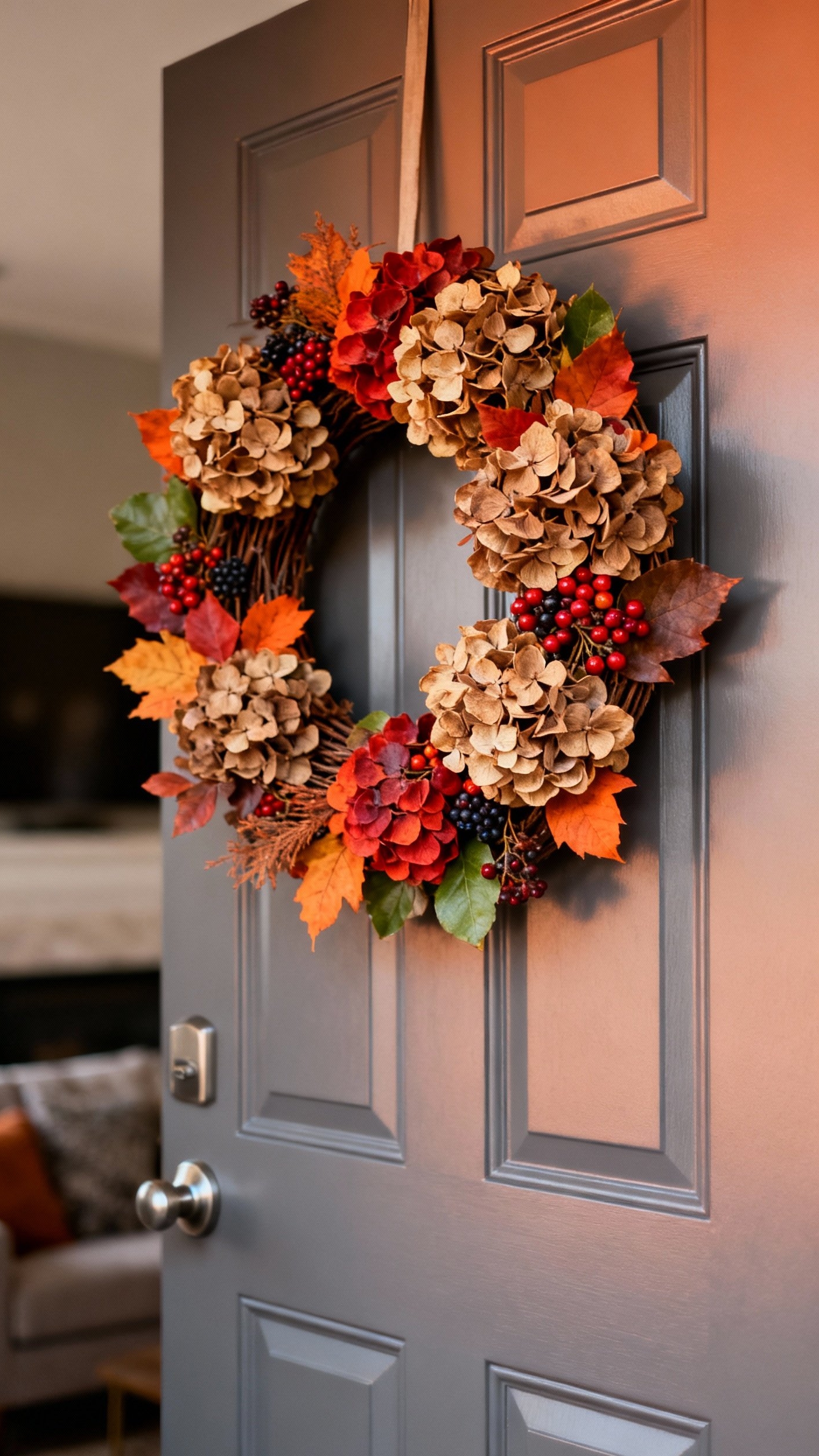 living room modern fall decor ideas - Modern Fall Living Room Refresh - living room modern fall decor ideas - A warm gray door welcomes you with a...