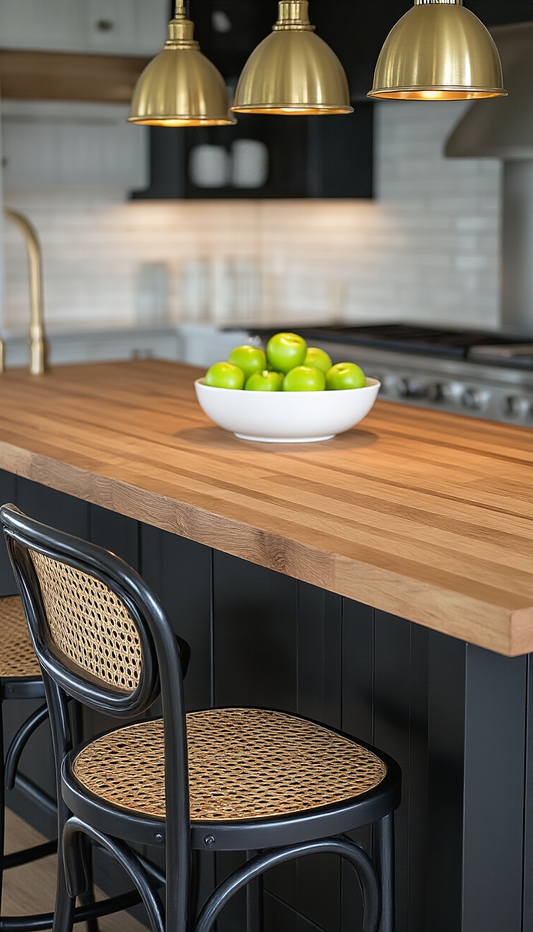 Black Kitchen Inspiration - Black Kitchens: Bold & Beautiful Ideas - The matte black kitchen island immediately grabs your...