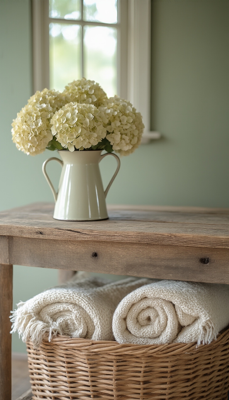 Hallway table ideas - Hallway Table Ideas: Rustic Farmhouse Charm - Hallway table ideas - Reclaimed barn wood forms a rustic farmhouse hallway...
