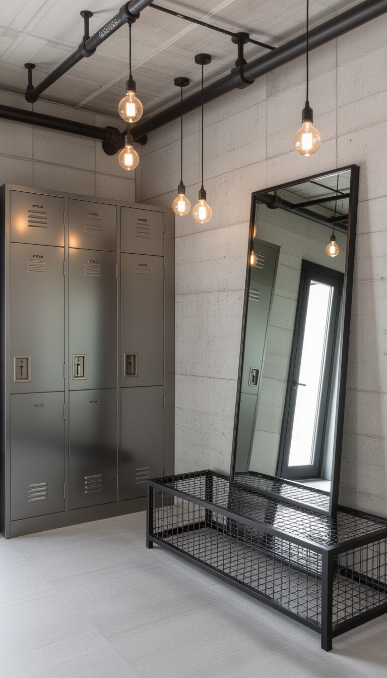 Mud Room With Mirror - Rustic Charm: Mudroom Mirror Moment - The mudroom welcomes you with its warm, Tuscan-inspired...