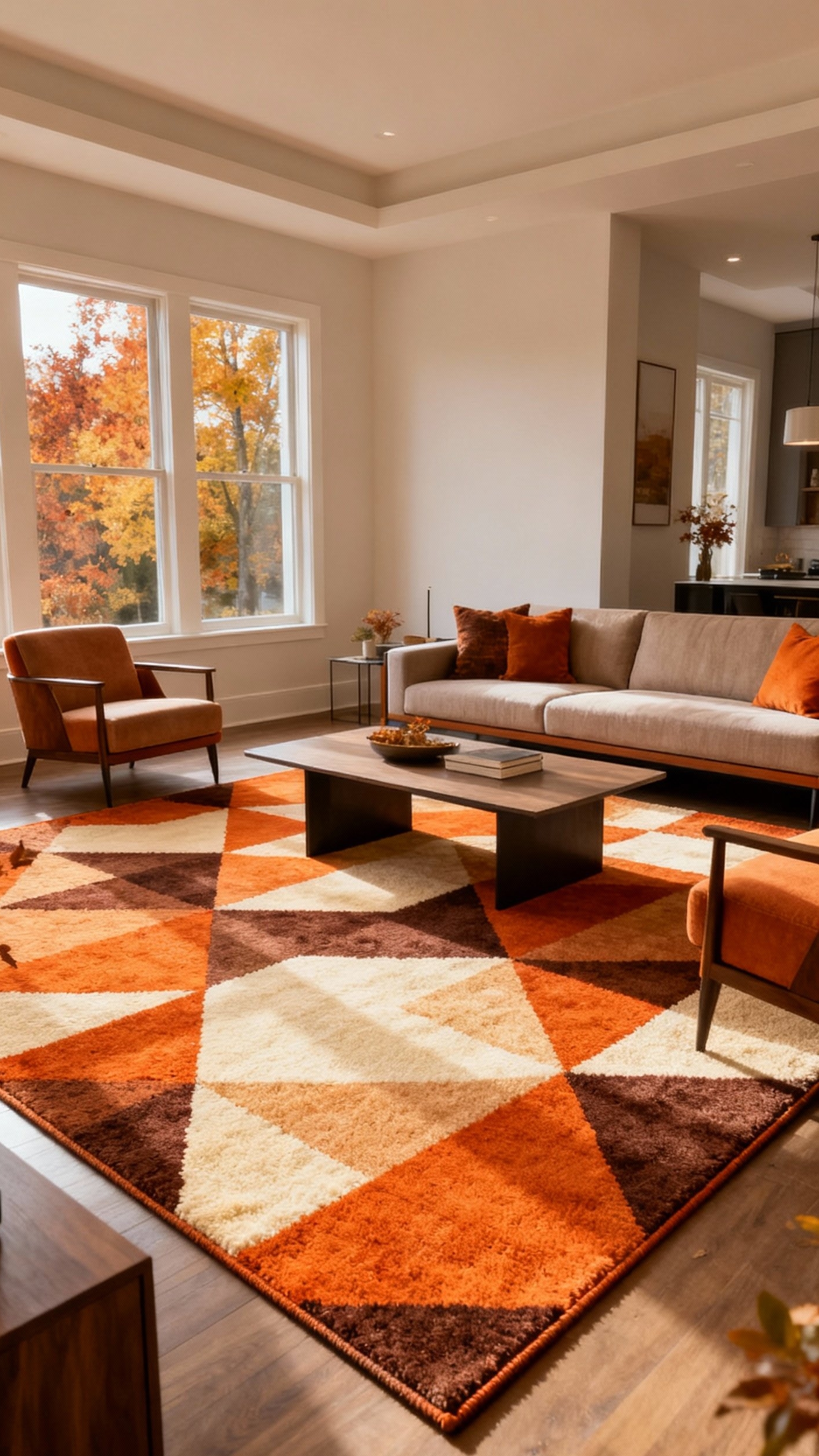 living room modern fall decor ideas - Fall Style: Modern Living Room Refresh - Sunlight streams into this modern living room, immediately...