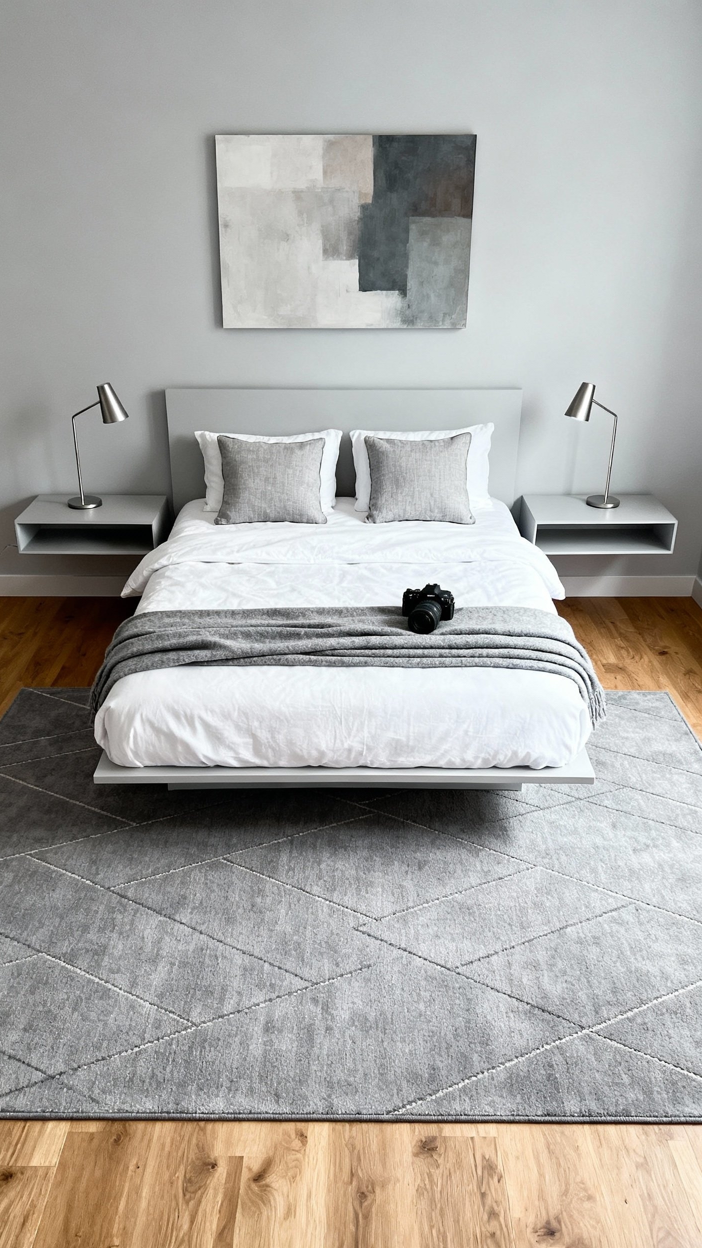 Neutral Tones Bedroom - Neutral Bedroom Bliss: A Serene Escape - The image showcases a bedroom where serenity reigns...