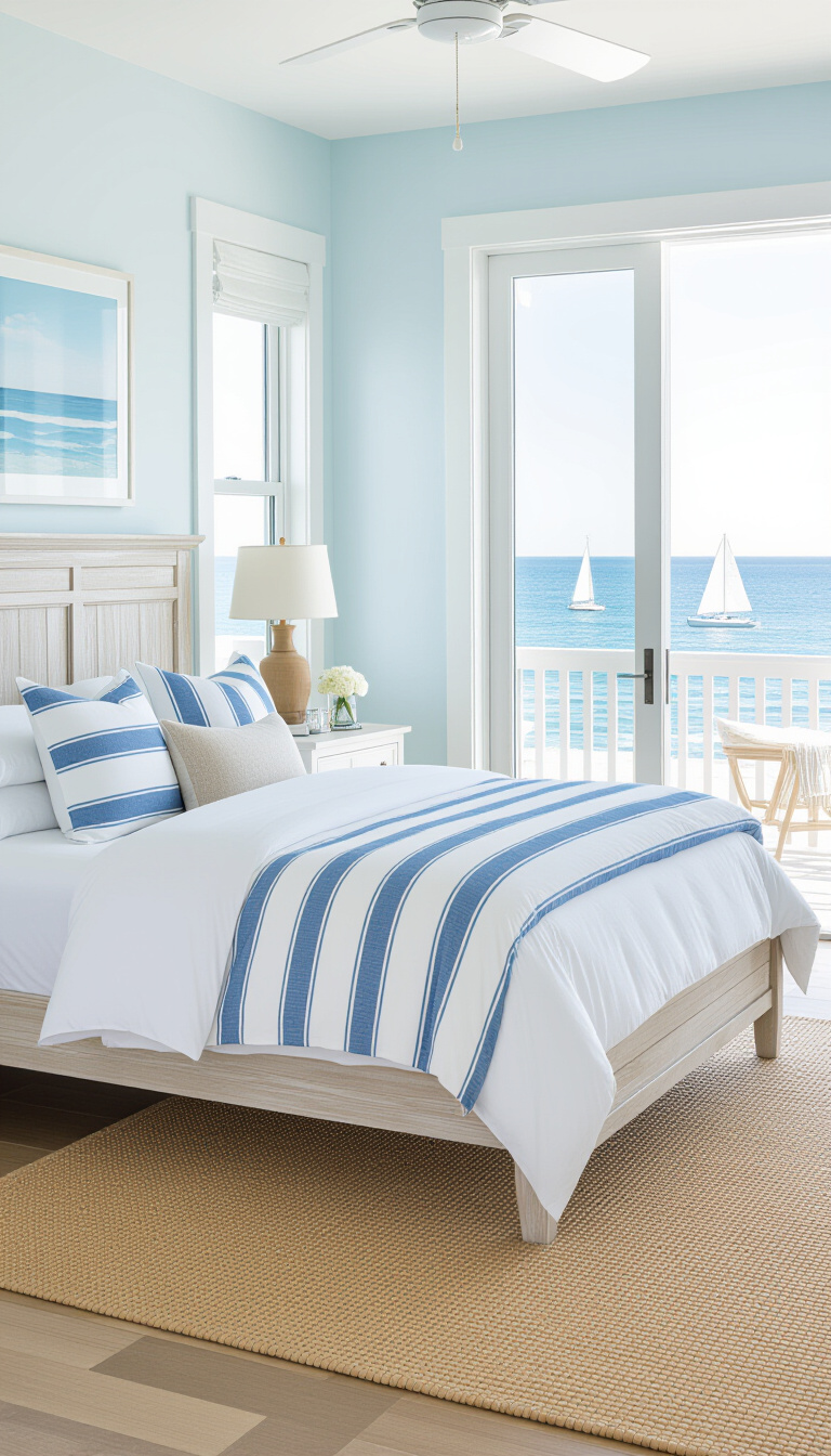 bedroom ideas inspiration - Coastal Bedroom Design: Ocean View Bliss - Imagine waking to the gentle sound of waves...