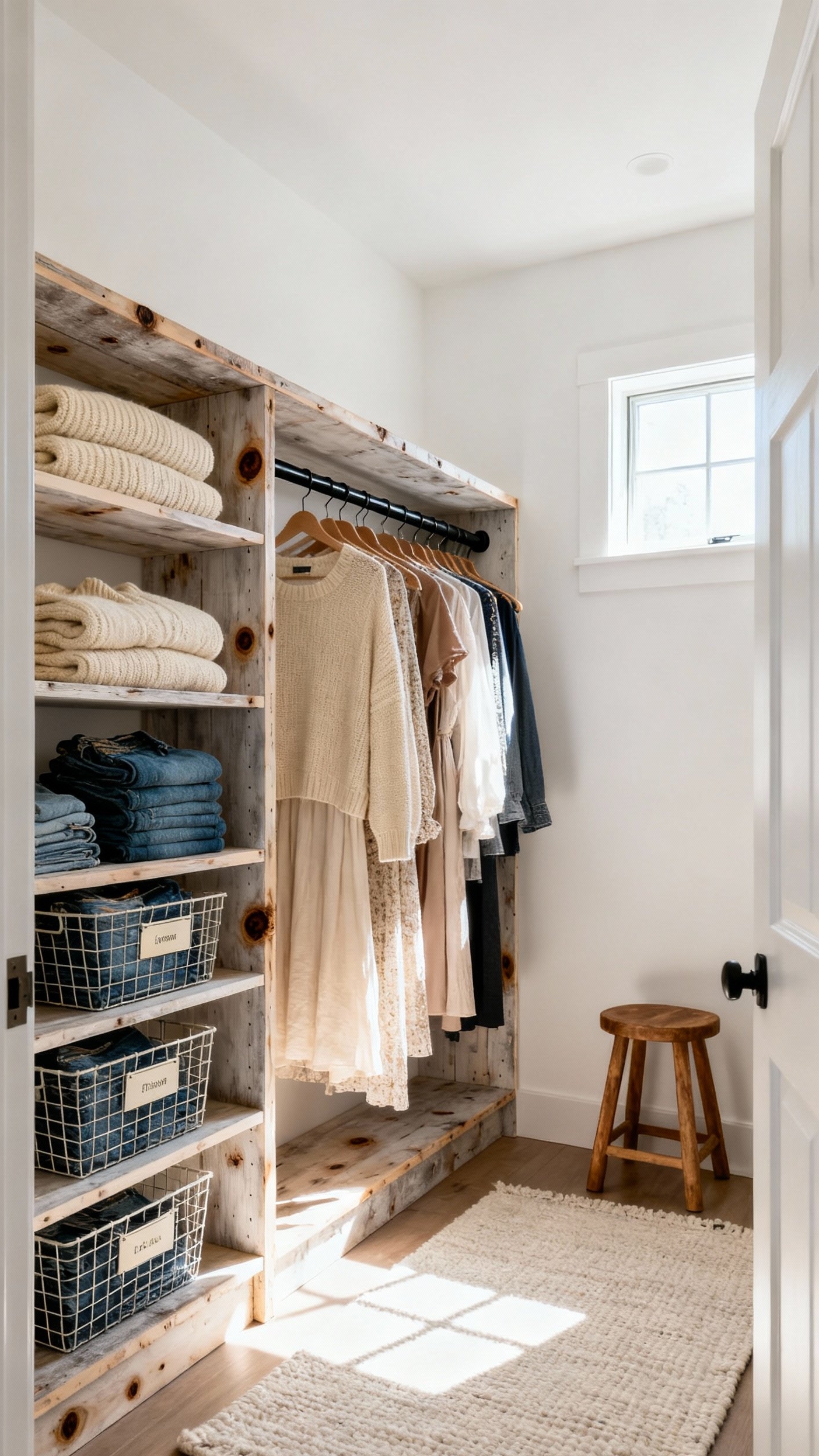 Small Closet Organization Bedroom - Small Closet, Big Style Bedroom - Small Closet Organization Bedroom - Sunlight floods a small walk-in closet, instantly creating...