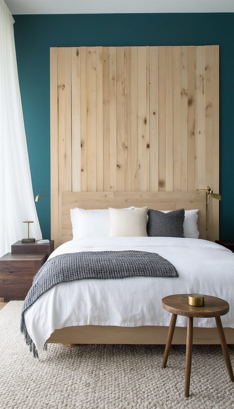 Mixing Wood Tones Bedroom - Mix Wood Tones: Bedroom Harmony - The bedroom sings a contemporary tune with a...